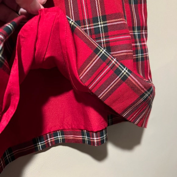 Talbots Red Plaid Mini Skirt sz 4 - Picture 5 of 7